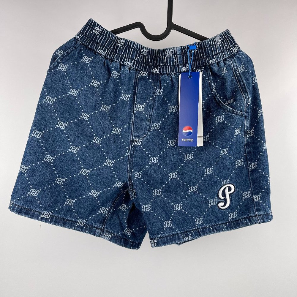 Pepsi x Retro Denim Monogram Shorts